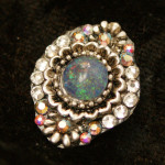 Opal and silver Bindi