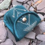 Pouch made with teal assuit